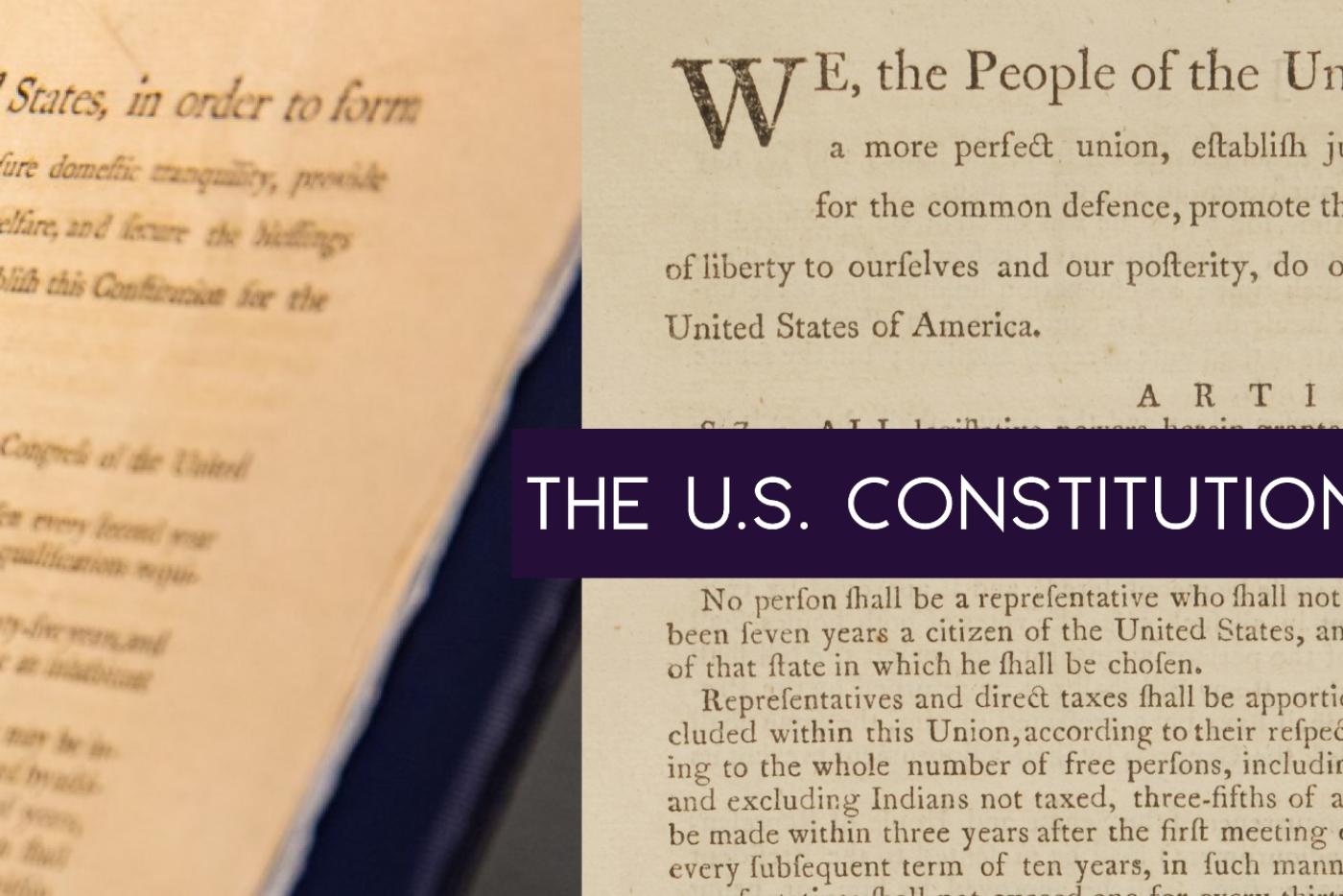 Stylized image of the U.S. Constitution