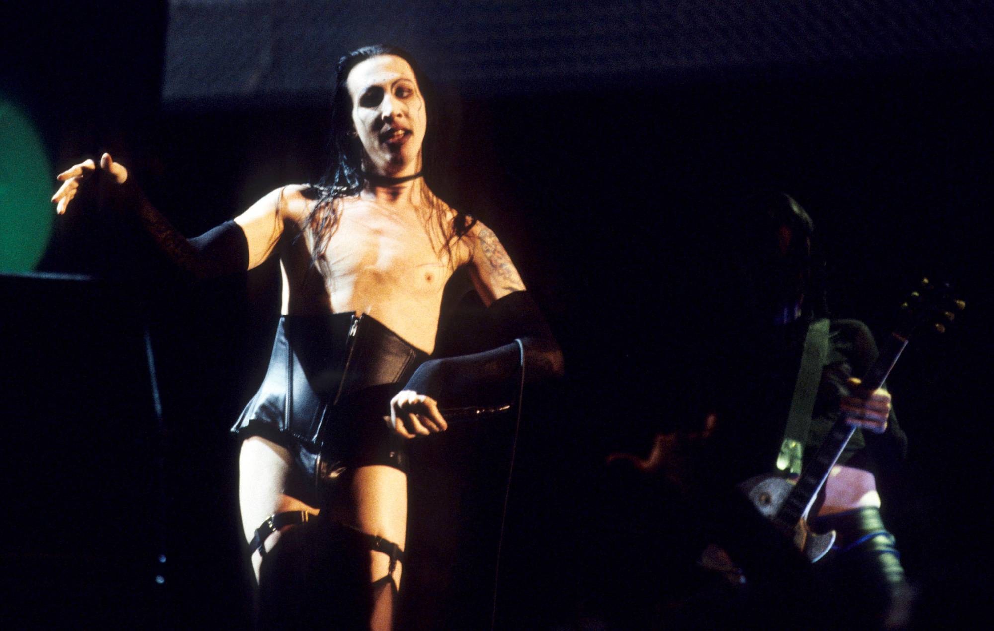 Marilyn Manson during 1997 MTV Video Music Awards at Radio City Music Hall in New York City, New York, United States. (Photo by Ke.Mazur/WireImage)