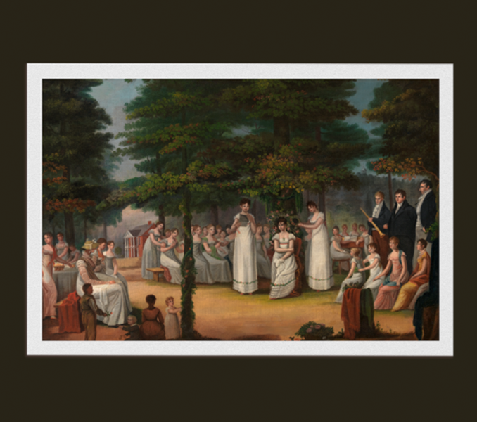 Period image of a formal gathering.