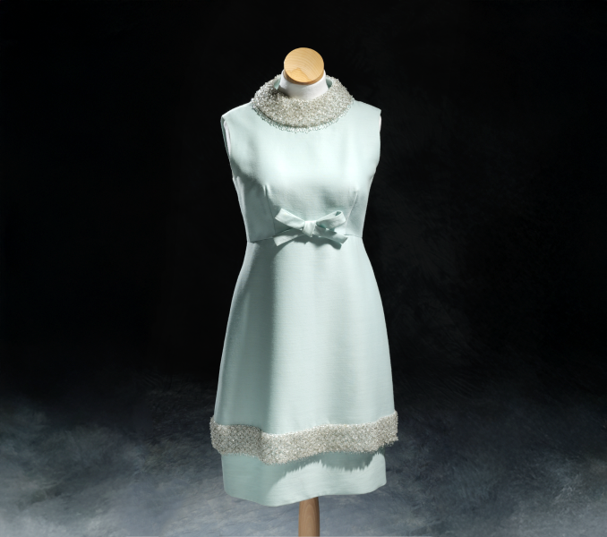 Macon Crowder Moore seafoam color dress