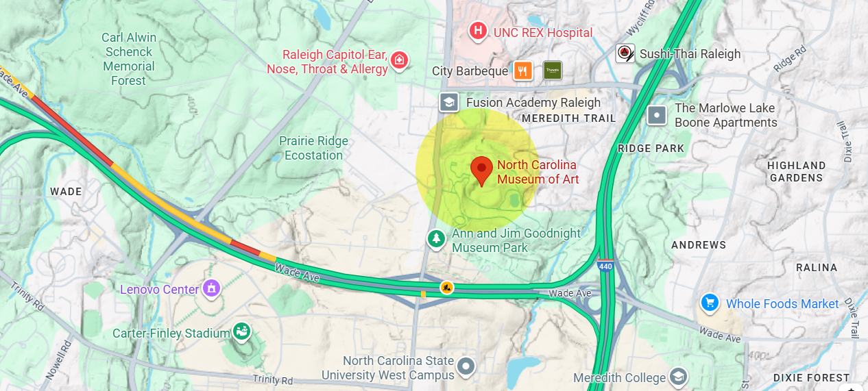 NC Museum of Art Map